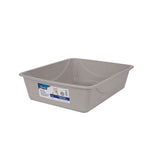 Petmate Basic Cat Litter Pan Mouse Gray, Medium (Case of 12)