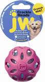 JW Pet Crackle Heads Crackle Ball Dog Toy Assorted 1ea