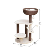 Petpals Quartz 5 Level Cat Tree Brown Cream 1ea 35 In