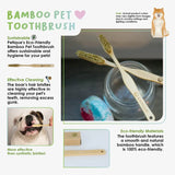 100% Sustainable Bamboo Pet Toothbrush for Dogs/Cats/Pets, Smooth Bamboo Handle, Boar's Hair Bristle, Eco-Friendly, Sustainable, Biodegradable, Non-Toxic, Compostable