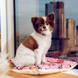Comfy Mat Pet Bed: Breathable Cotton, Reversible & Cooling Side for Hot Days, Velvety Side for Cold Days, Angel Hair Fiber, Handmade Stitching, Perfect for Crates & Travel, for Small Animals