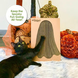 Ghost Scratch Board: Sustainable, 100% Eco-Friendly, Non-Toxic, Light & Sturdy, Reversible Scratch Panels, Compostable, Biodegradable, Patented Design, Long-Lasting, Reduces Waste, for Cats