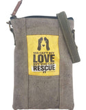 Rescue Love Recycled Military Tent Small Crossbody