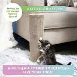 Kitty Corner Cat Scratching Post (2 Pieces): Eco-Friendly, Sustainable, Compostable, Non-Toxic, Double Stick Foam Tape Included, Durable Cardboard, Patented, for Cats