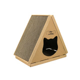Tippy Peak Eco Pet House: 3 Double-Sided Scratch Boards, 100% Eco-Friendly, Non-Toxic, Sturdy, Easy to Build, Sustainable, Safe if Ingested, No Formaldehyde, Biodegradable, Compostable, for Cats, Bunnies & Small Animals