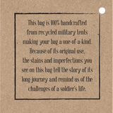 Go With The Flow Whale Recycled Military Tent Tote